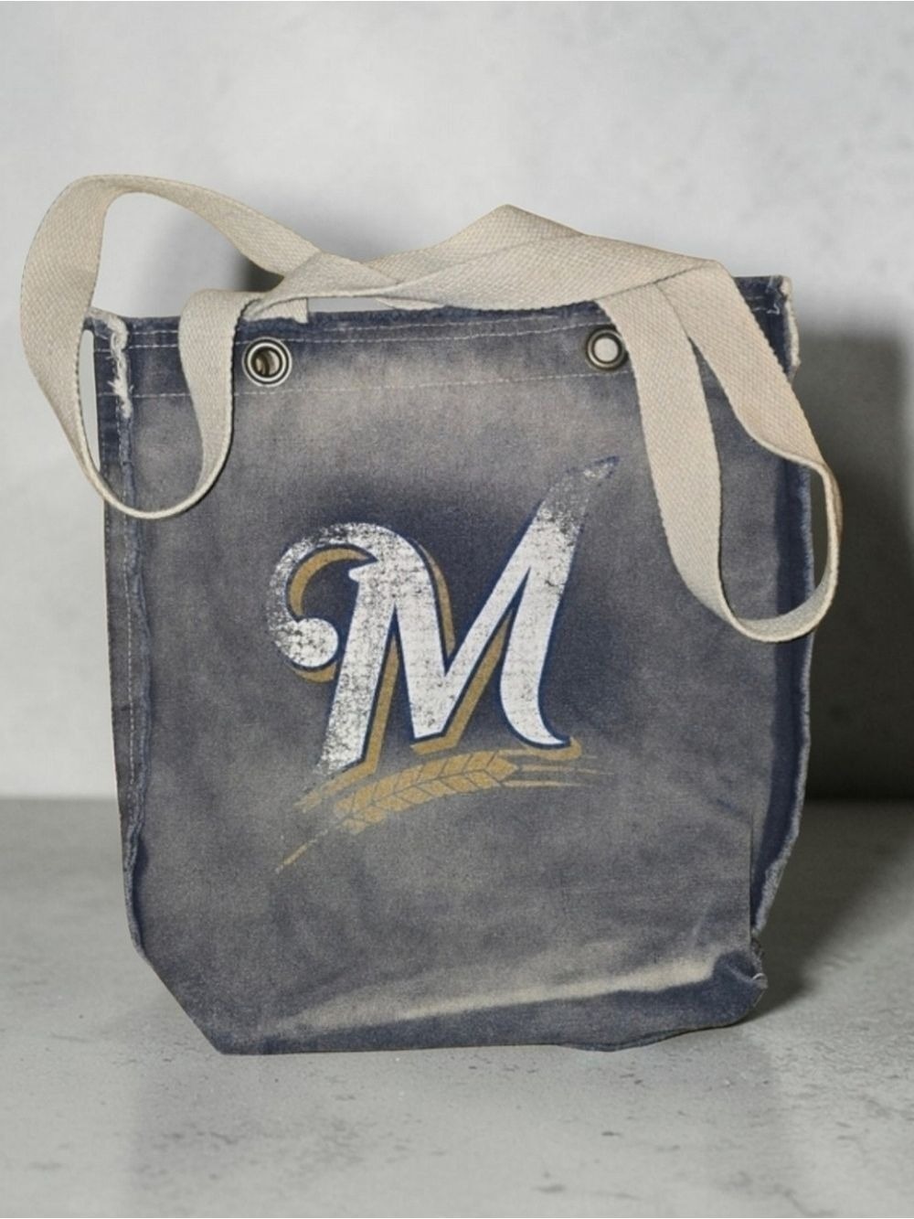 Milwaukee Brewers Tote Bag Genuine Merchandise Canvas #PUR1